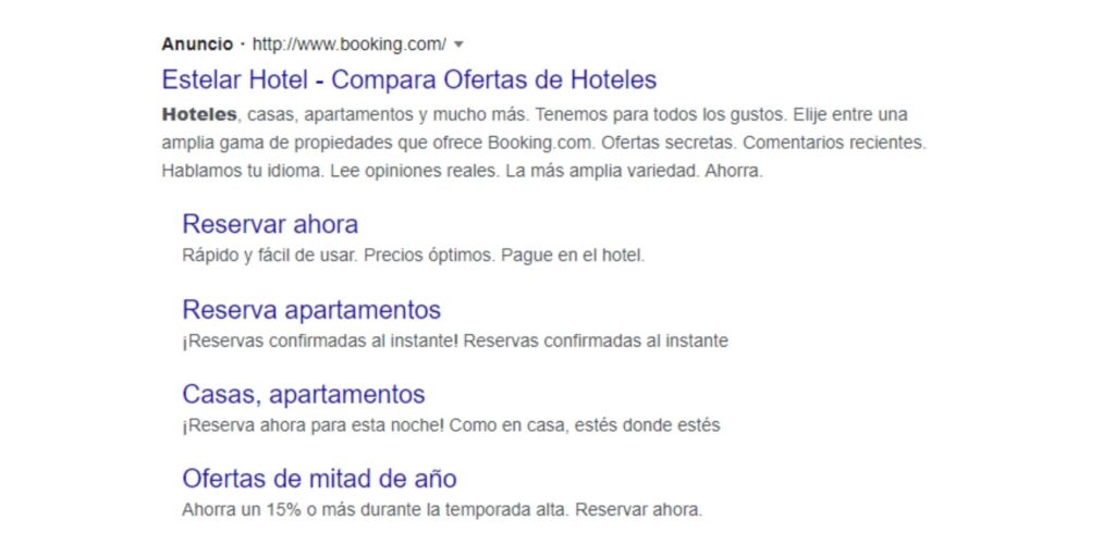 Google search hoteles