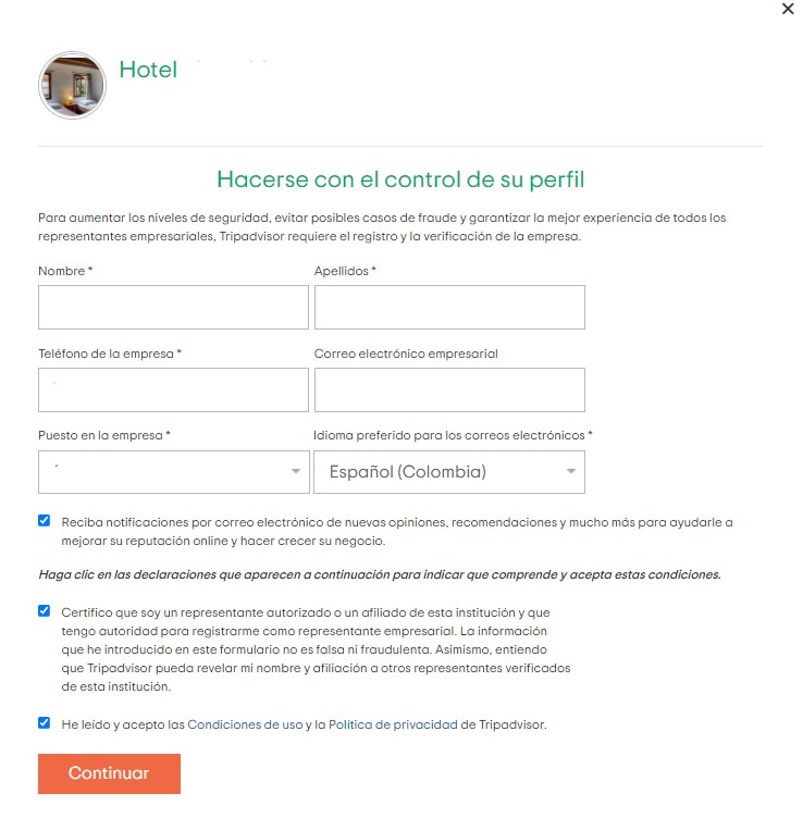 Como Publicar Hotel en Tripadvisor, manejo de herramienta